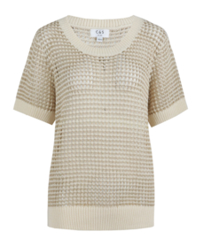 C&S The Label Annabelle knit top wool white-light gold 25NOC10