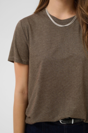 SAINT TROPEZ regular t-shirt chocolate brown - brown 30513828