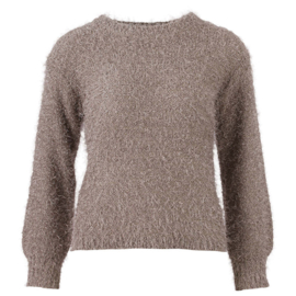 ENJOY. pull boxy fluffy taupe 426492