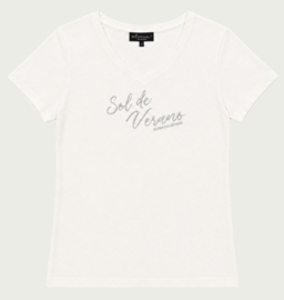Elvira t-shirt Sol offwhite-silver E3 26-029