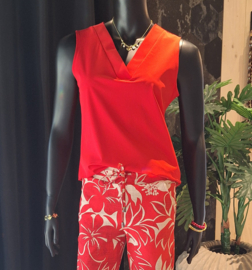 MI PIACE top mouwloos red MP202425
