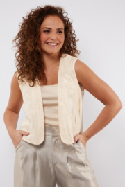 C&S The Label gilet Ardentes sand 25ZXJ01