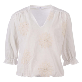 ENJOY blouson 3/4 mouw ecru embroidery 127211