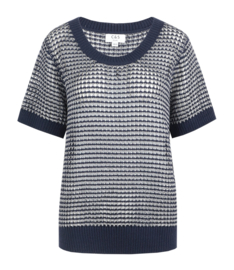 C&S The Label Annabelle knit top midnight blue-silver 25NOC10