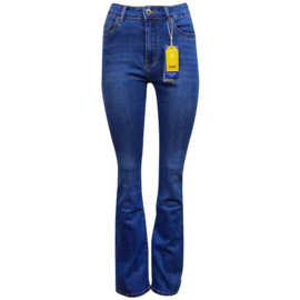 Norfy Denim high waist flared blauw 8004-1