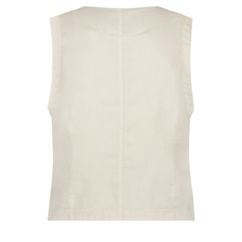 Red Button waistcoat cotton linen pearl 47cm SRB4506
