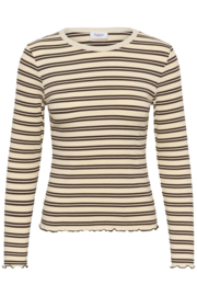 SAINT TROPEZ blouse chocolate brown ice stripe brown 30515730