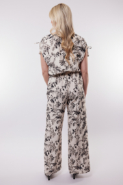 C&S The Label Malta pants cream-black 25ZFOC07