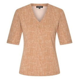 MI PIACE SALEREK top mocca-kit linnen print MP202271