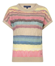 RED BUTTON top Jerry multi stripe SRB4775