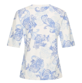 MI PIACE t-shirt v-hals paisley print lavender blue MP202271