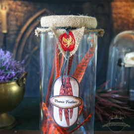 Phoenix Feathers in glass jar