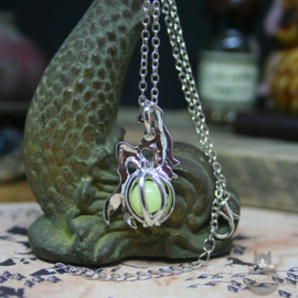 Mermaid necklace with glow in the dark ball