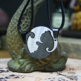 Double Yin Yang friendship necklace BFF