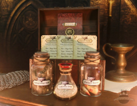 Witcher potion set Werewolf Hide, Gargoyle Dust, Foglet Teeth