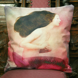 Mermaid with pink tail elegant pillowcase