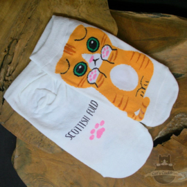 Cat socks 5 pairs pink lila and ecru size 35-39