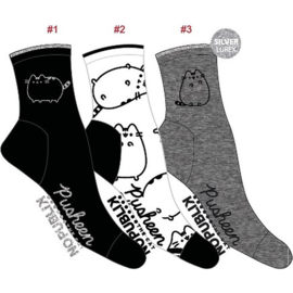 Pusheen ankle socks Silver thread 3-pack size 37-41