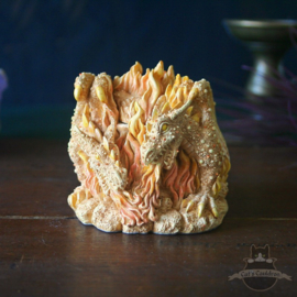 Dragon figure secret trinket box 'fire'