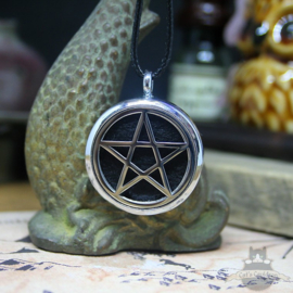 Pentagram necklace for aroma therapy black