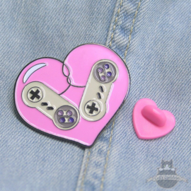 Retro Gaming Player2 Valentine proposal pin