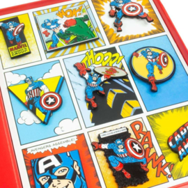 Captain America Marvel Retro Pin set licensed