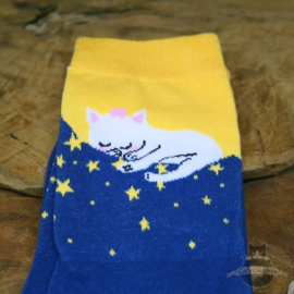 Cats socks mix designs 5 pair stretch size 36-41