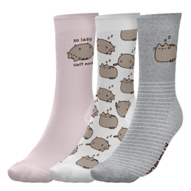 Pusheen socks so lazy / sleepy 3-pack size 37-41, Cat socks