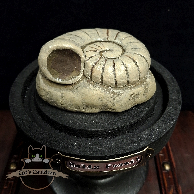 Helix fossil versteend in stolp