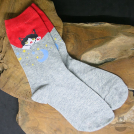 Cats socks mix designs 5 pair stretch size 36-41