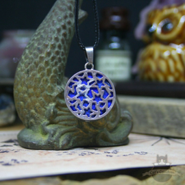 Natuursteen ketting twee katten Lapis Lazuli