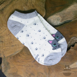 Ankle socks with kittens 5 pairs size 35-38