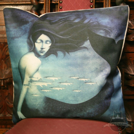 Mermaid with a school of fish pillowcase