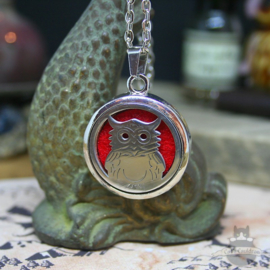 Owl diffuser necklace for aroma therapy Medium