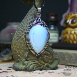 Retro necklace with natural stone Opal