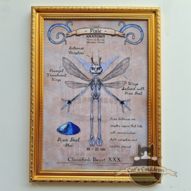 Pixie art print in A4 frame