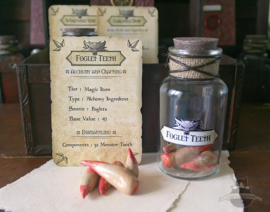 Witcher potion set Werewolf Hide, Gargoyle Dust, Foglet Teeth