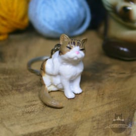 Keyring of a scratching cat