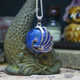 Phoenix necklace with Lapis Lazuli natural stone