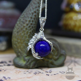 Drakenklauw ketting met bol Lapis Lazuli