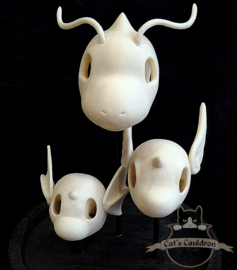 Animatie figuren #147 #148 #149 schedels in stolp