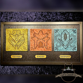 Wanddecoratie triple legendary figuren