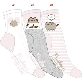 Pusheen ankle socks Valentine 3-pack size 37-41