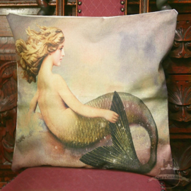 Mermaid with blond hair and pastel colors pillowcase