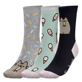 Pusheen the Cat socks Icecream 3-pack size 37-41, Cat socks