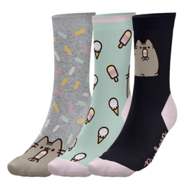 Pusheen the Cat socks Icecream 3-pack size 37-41