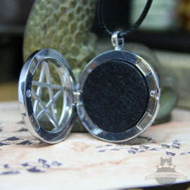 Pentagram necklace for aroma therapy black
