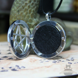 Pentagram ketting voor aromatherapie zwart Large