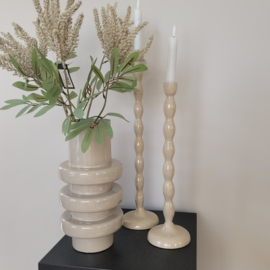 Kandelaar set Glossy Beige