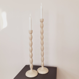 Kandelaar set Glossy Beige
